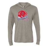 Unisex Triblend Hooded Long Sleeve Pullover T-Shirt Thumbnail