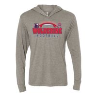 Unisex Triblend Hooded Long Sleeve Pullover T-Shirt Thumbnail